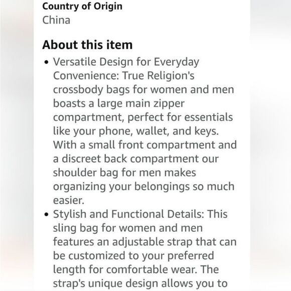 True Religion Yeta 2.0 Sling Bag - Picture 5 of 9